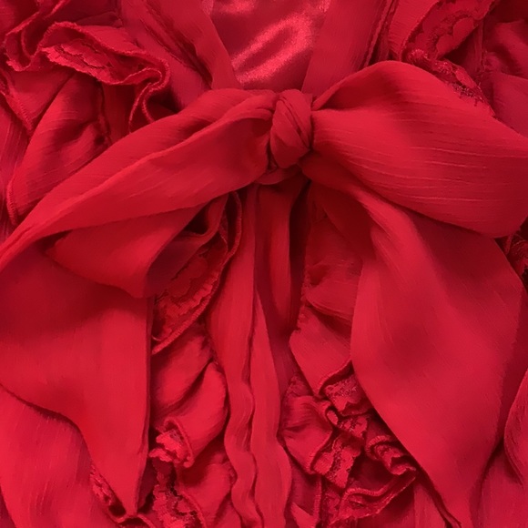 H&M red flutter sleeve top sz 14 NWT’s! - Picture 4 of 5